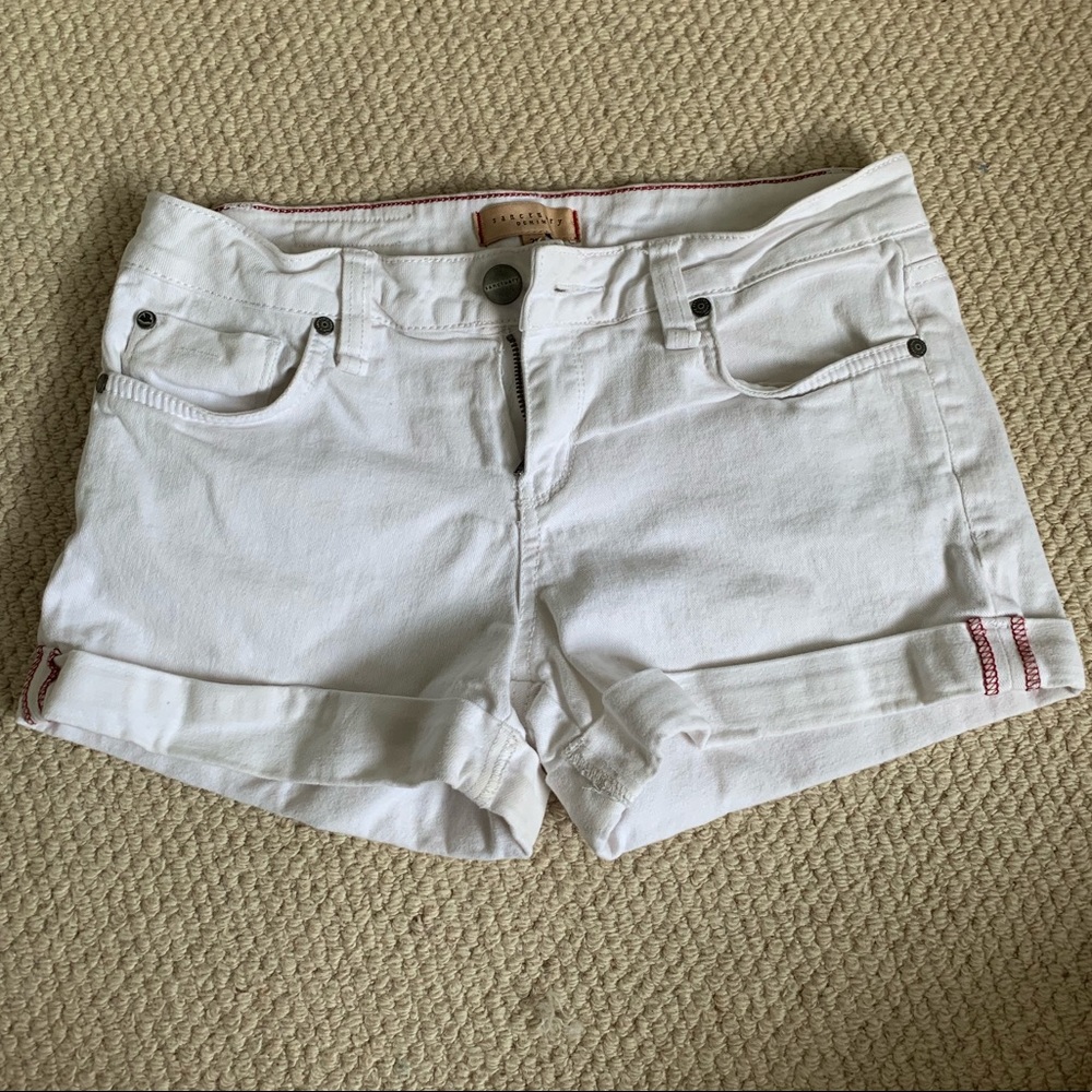 White Denim Shorts